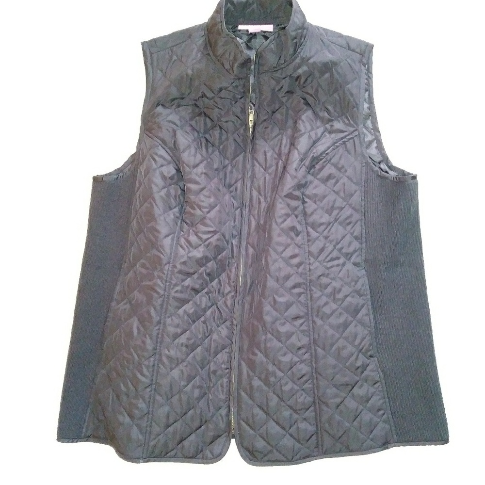 Black Quilted Vest